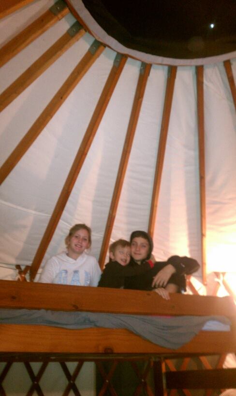 camping in yurt